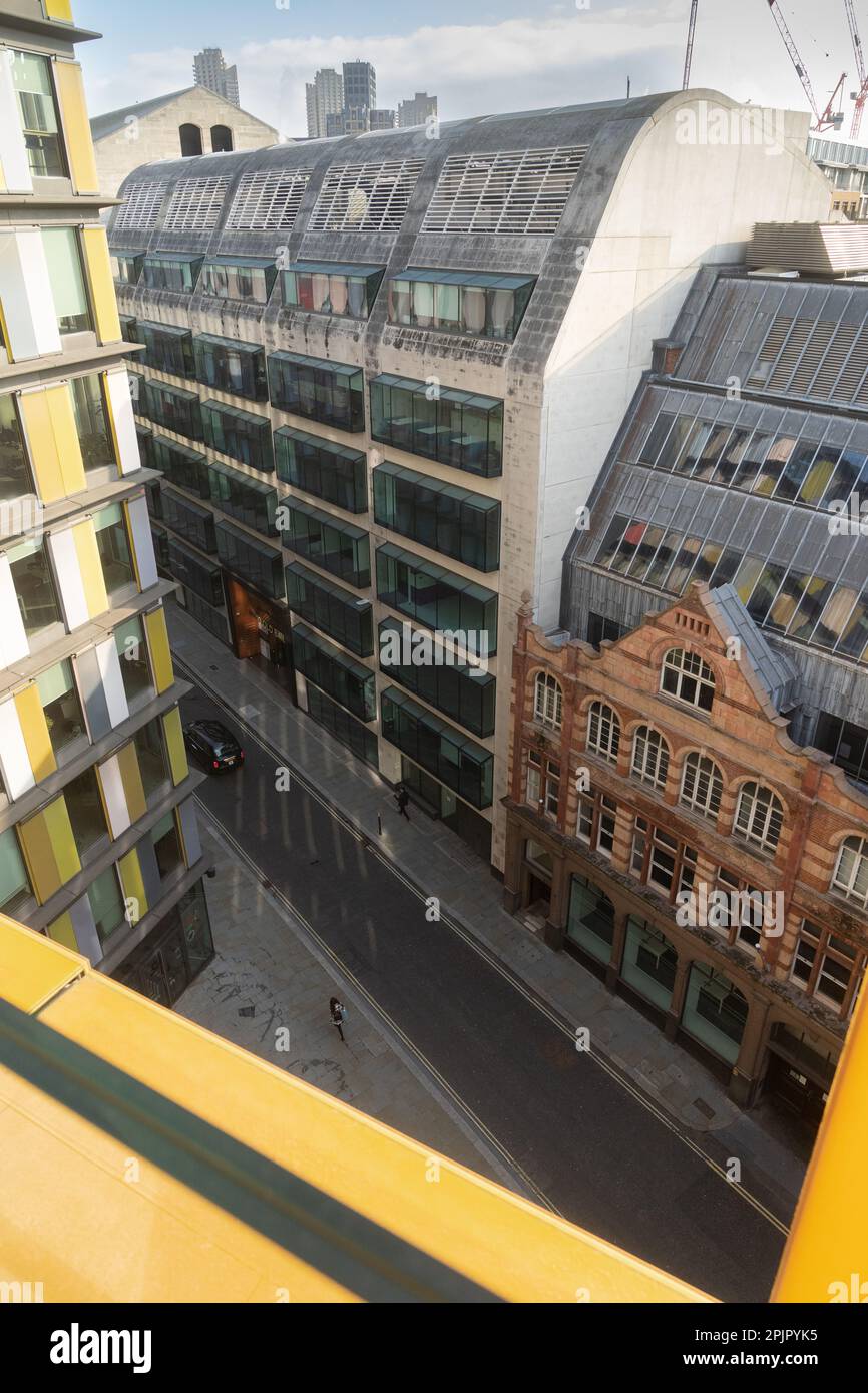 Blick auf das alte bailey von One New Ludgate, 60 Ludgate Hill, London Stockfoto