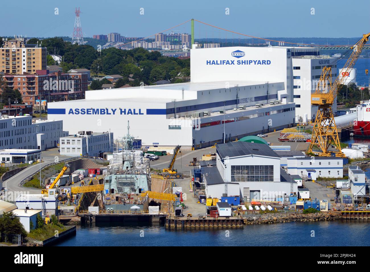 Halifax Shipyard, betrieben von Irving Shipbuilding Inc., in Halifax, Nova Scotia, Kanada Stockfoto