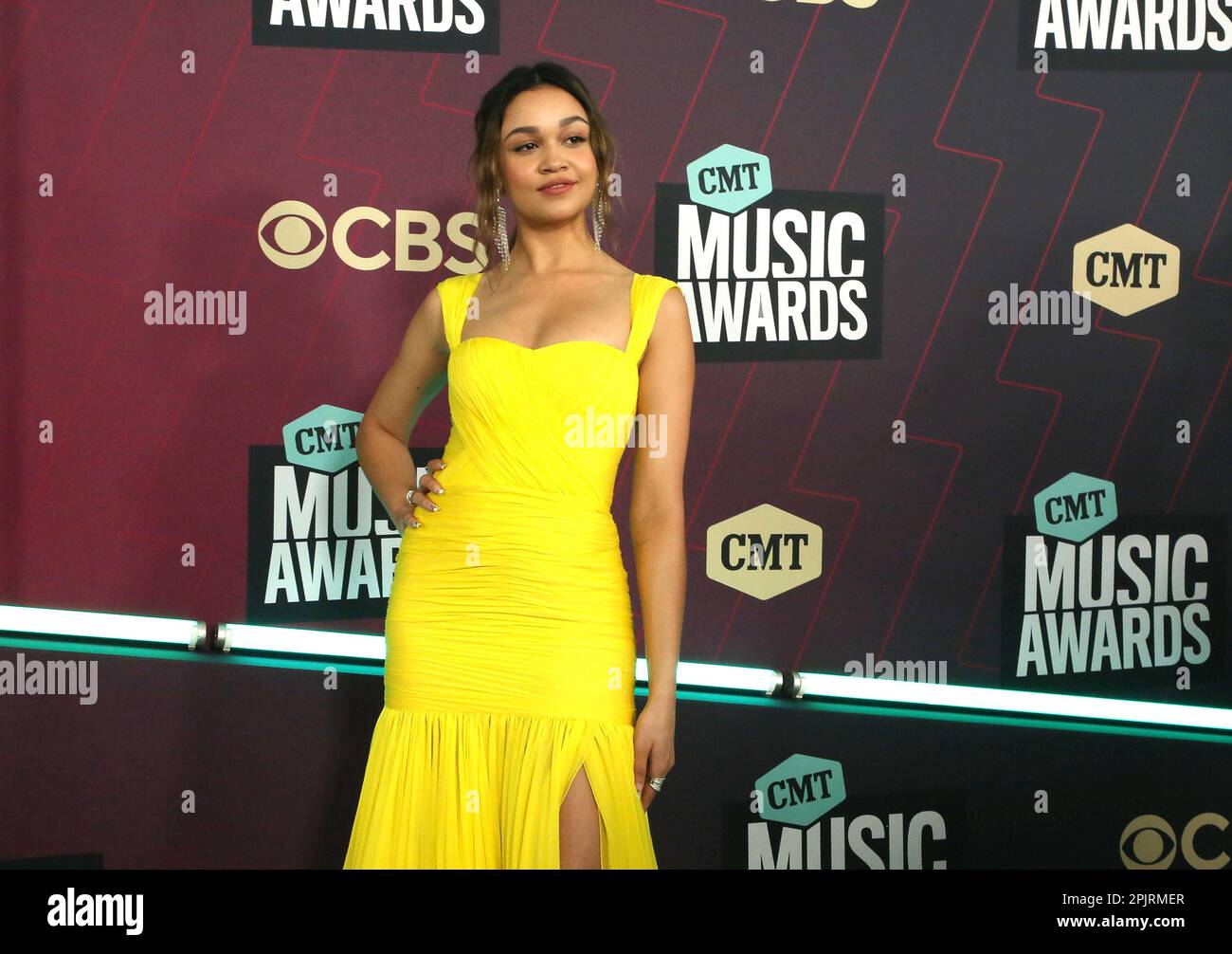 Austin, USA. 02. April 2023. Madison Bailey nimmt am 02. April 2023 im Moody Center in Austin, Texas, an den CMT Music Awards 2023 Teil. Foto: Holly Jee/imageSPACE Credit: Imagespace/Alamy Live News Stockfoto