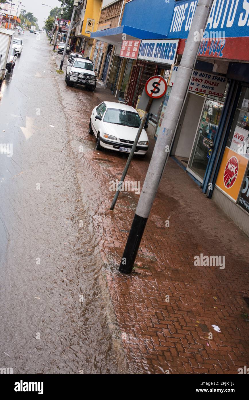 Regenschauer in Johannesburg, Südafrika Stockfoto