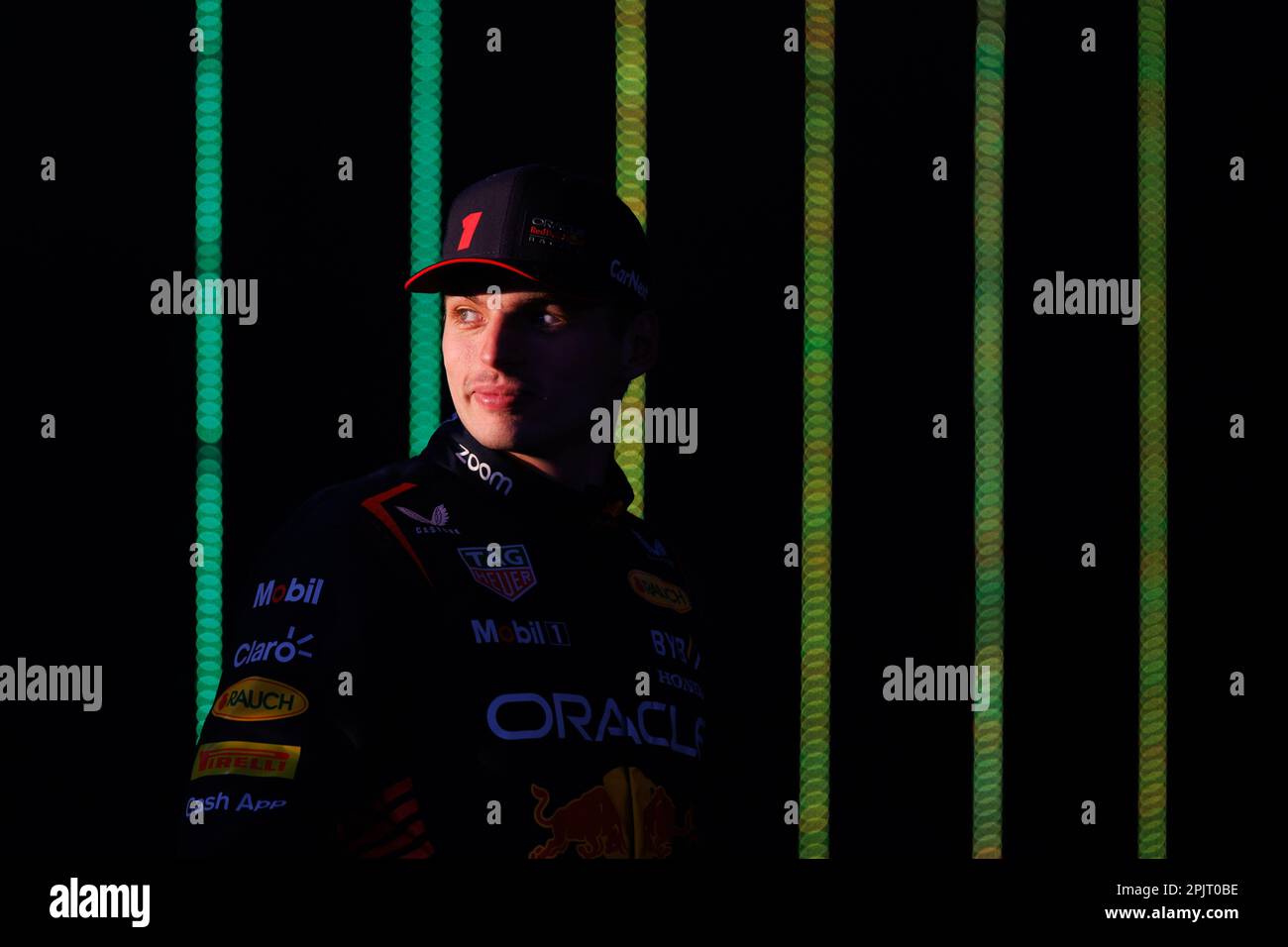 Melbourne, Australien. 02. April 2023. MELBOURNE, AUSTRALIEN, Albert Park Street Circuit, 2. April: Podium des Rennsiegers Max Verstappen (NED) des Teams Red Bull während des australischen Formel 1 Grand Prix auf dem Albert Park Street Circuit am 2. April 2023. Formel 1 – F1 Motorsport, gebührenpflichtiges Bild, Foto und Copyright © PETERSON Mark ATP Images (PETERSON Mark/ATP/SPP) Guthaben: SPP Sport Press Photo. Alamy Live News Stockfoto