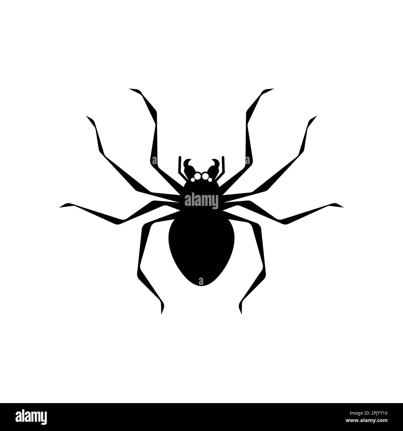 Spinne isoliert. Giftiges gefährliches Insekt. Vektordarstellung Stock Vektor