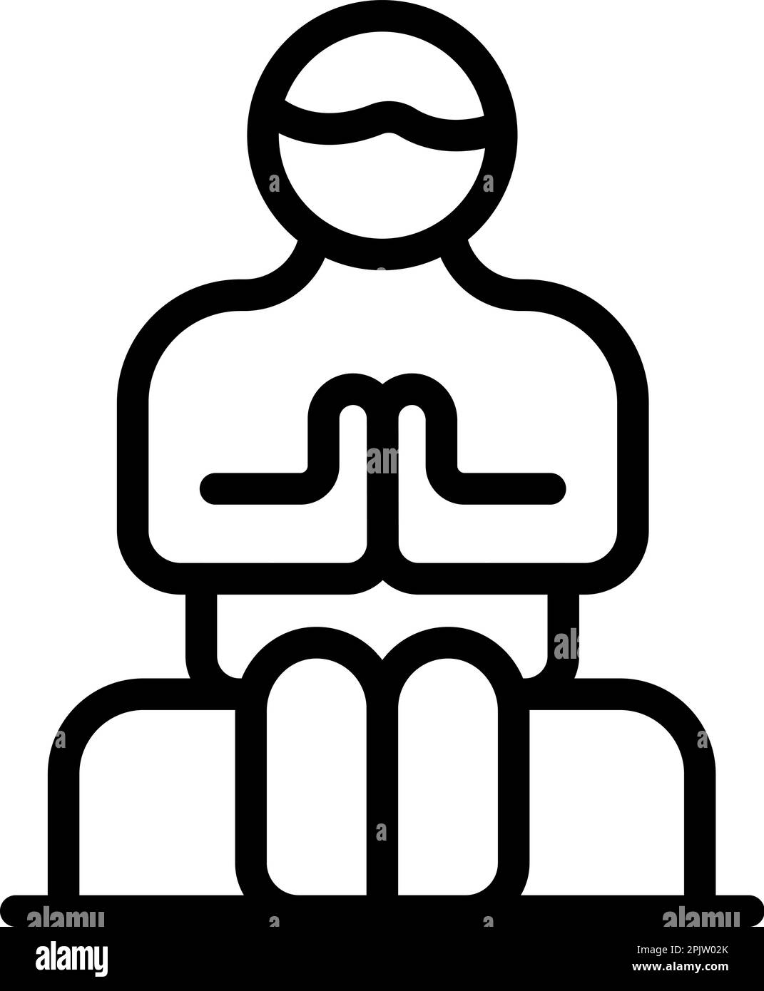 Obdachlosensymbol-Umriss-Vektor. Ein armseliger Mensch. Mann, hilf mir Stock Vektor Obdachlosensymbol-Umriss-Vektor. Ein armseliger Mensch. Mann, hilf mir Stock Vektor