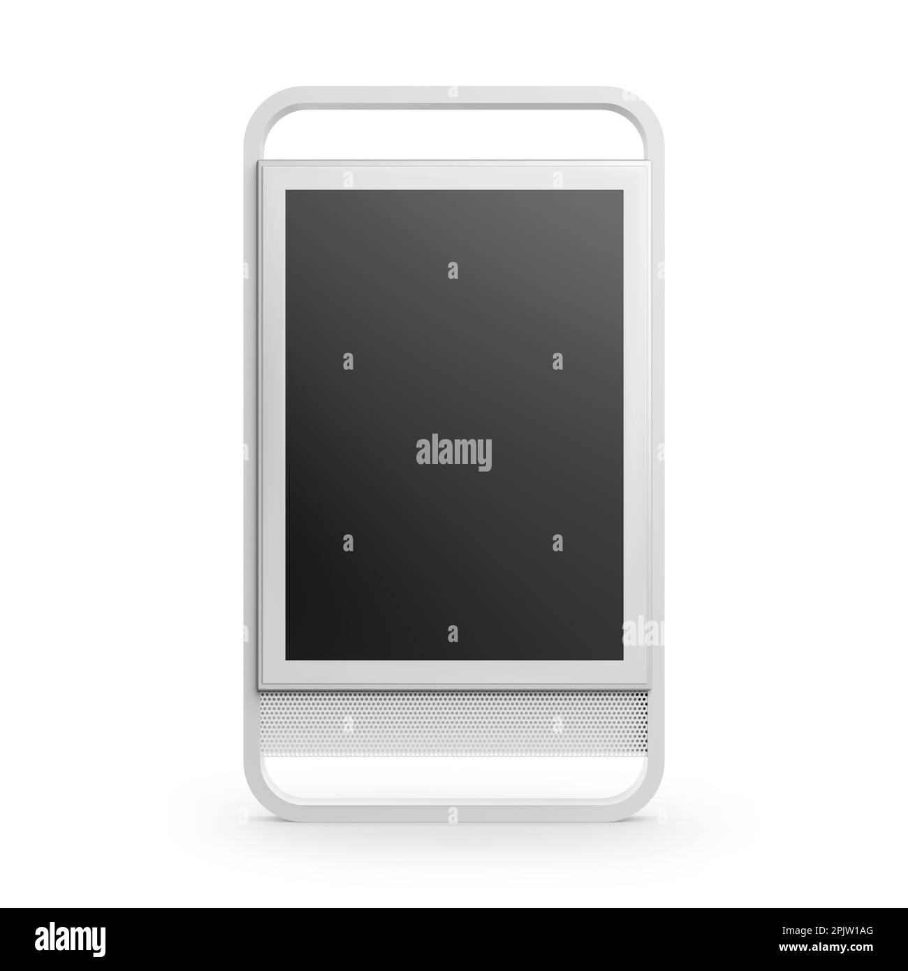 Citylight Poster Vorderansicht 3D-Rendering auf weißem Hintergrund für Werbekampagnen Stockfoto