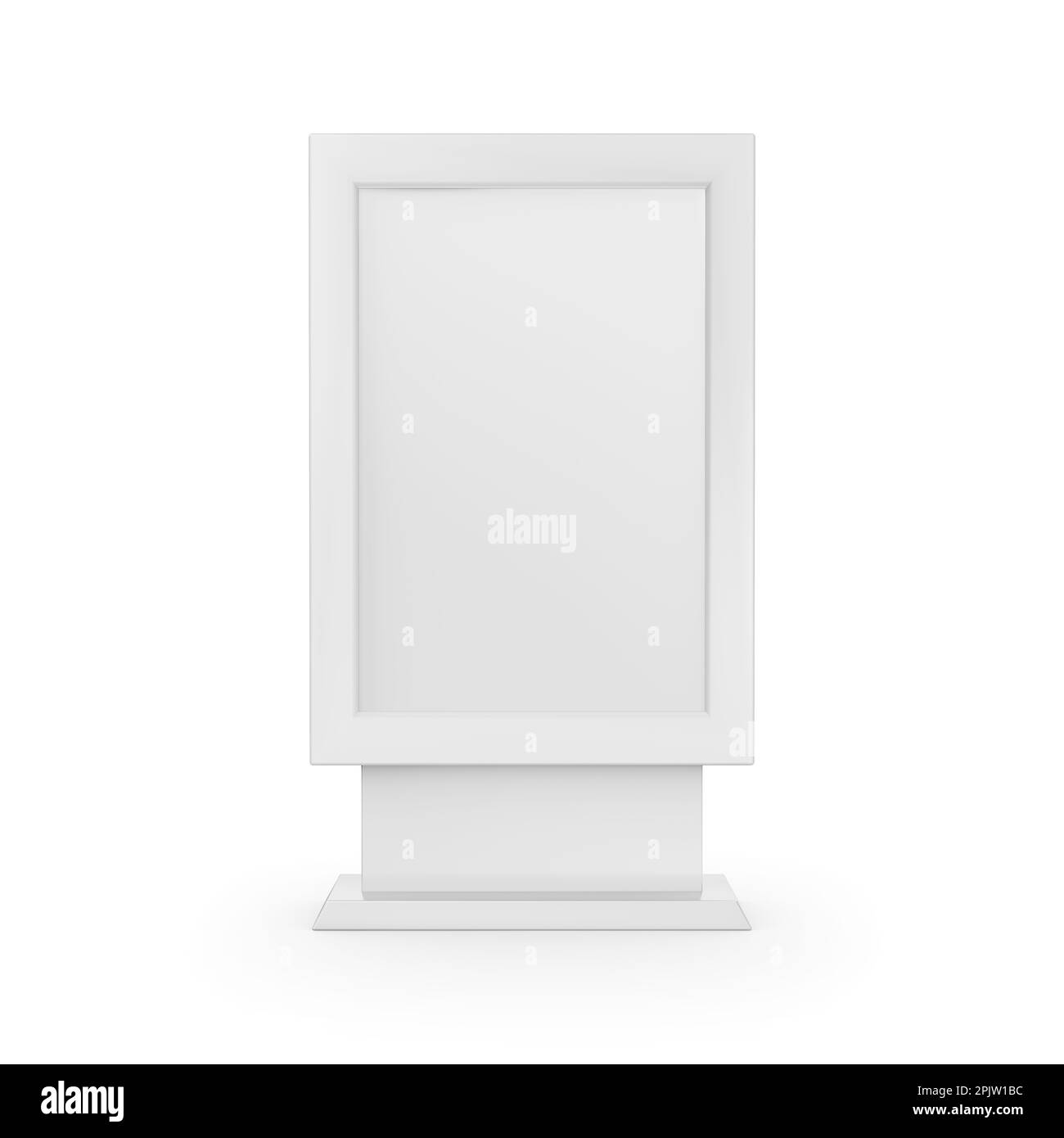 LED Light Box 3D-Rendering auf weißem Hintergrund für Werbung und Beschilderung Stockfoto