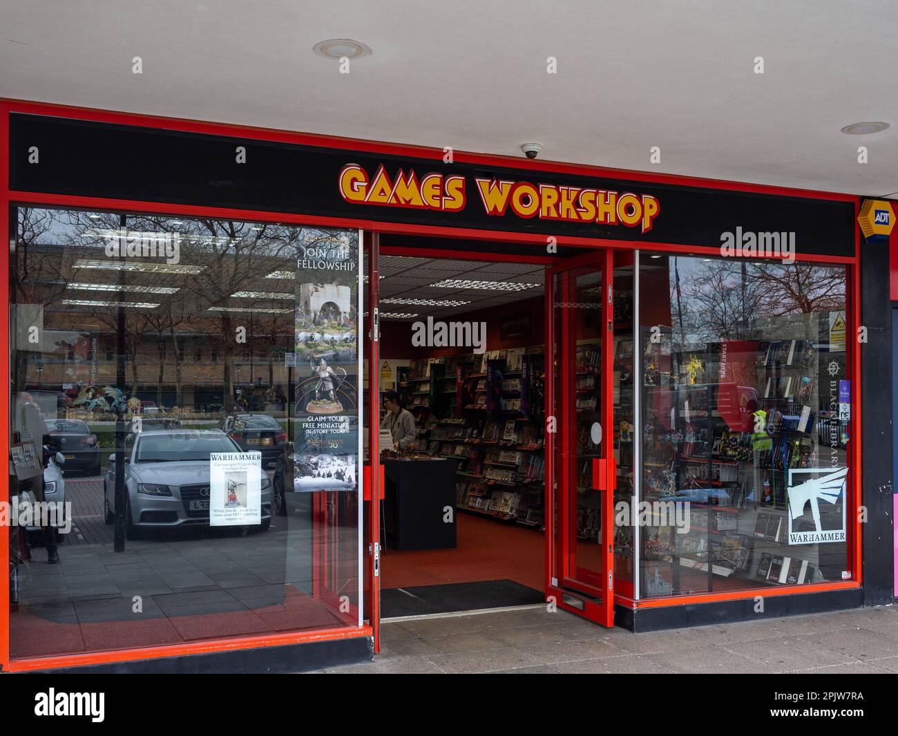 Frontage of the Games Workshop Store, Milton Keynes, Buckinghamshire, Großbritannien Stockfoto