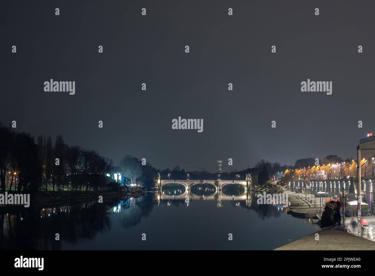 Umberto I° Bridge, Po River, Torino, Piemont, Italien, Europa Stockfoto