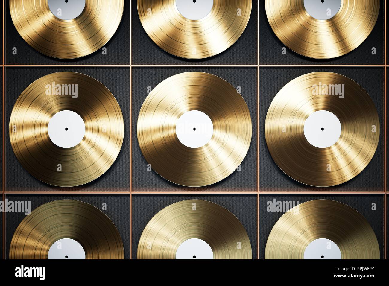 Die goldene Platte, Zertifizierungsplakette an einer grauen Wand. Die