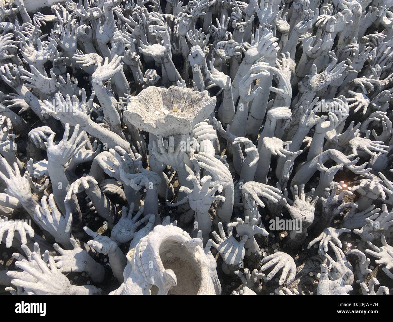 Weißer Tempel in Chiang Rai WAT RONG KHUN moderner Wat in Thailand Stockfoto