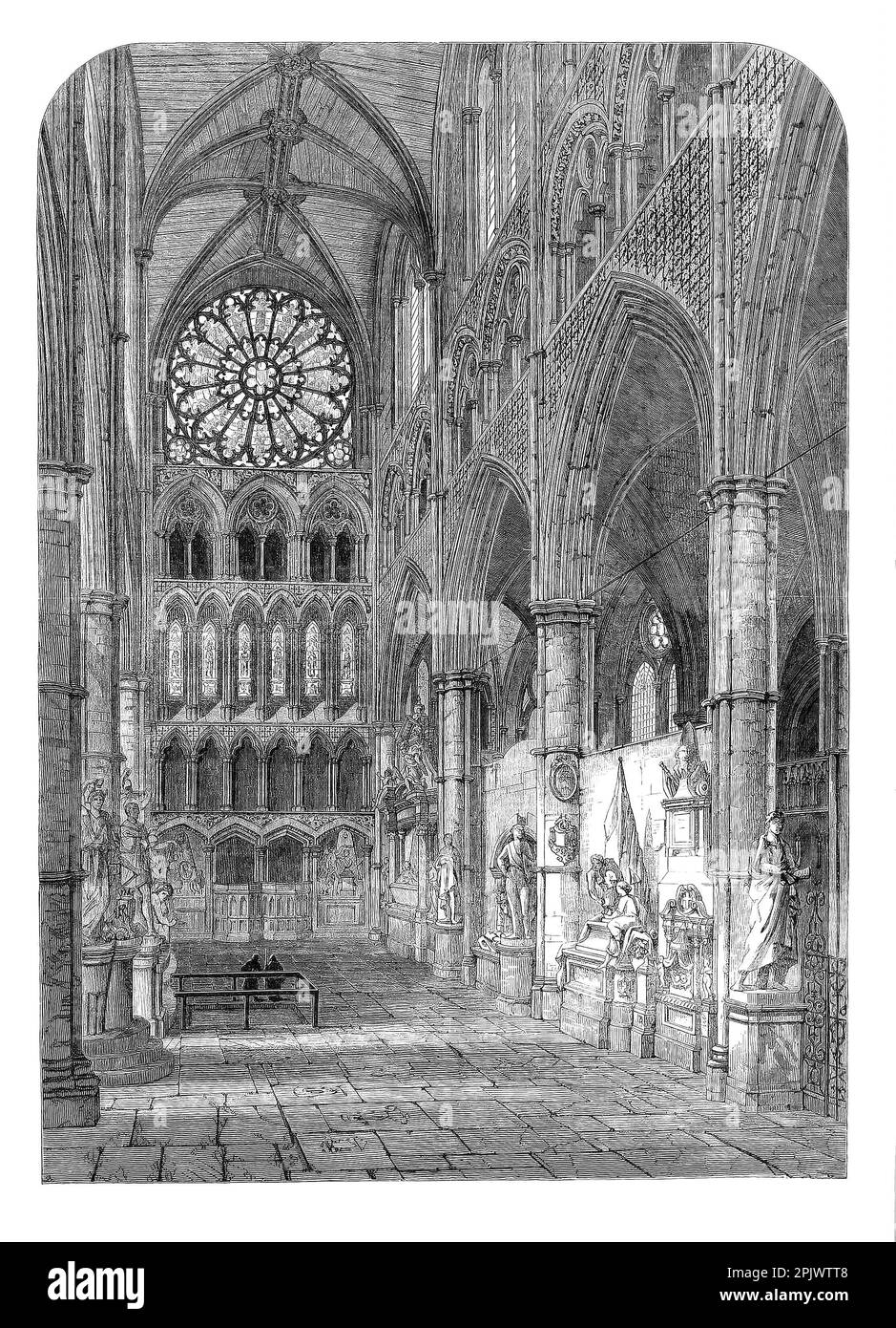 "State man's Corner in the North Trancept of Westminster Abbey", offiziell mit dem Titel "Collegiate Church of Saint Peter at Westminster" bezeichnet, eine anglikanische Kirche in der Stadt Westminster, London, England. Seit 1066 ist es der Ort der Krönungen von 39 englischen und britischen Monarchen und eine Grabstätte für 18 englische, schottische und britische Monarchen. Die gotische Architektur der Kirche ist vor allem vom französischen und englischen Stil des 13. Jahrhunderts inspiriert, obwohl einige Teile der Kirche romanische, barocke und moderne Stile aufweisen. Stockfoto "State man's Corner in the North Trancept of Westminster Abbey", offiziell mit dem Titel "Collegiate Church of Saint Peter at Westminster" bezeichnet, eine anglikanische Kirche in der Stadt Westminster, London, England. Seit 1066 ist es der Ort der Krönungen von 39 englischen und britischen Monarchen und eine Grabstätte für 18 englische, schottische und britische Monarchen. Die gotische Architektur der Kirche ist vor allem vom französischen und englischen Stil des 13. Jahrhunderts inspiriert, obwohl einige Teile der Kirche romanische, barocke und moderne Stile aufweisen. Stockfoto