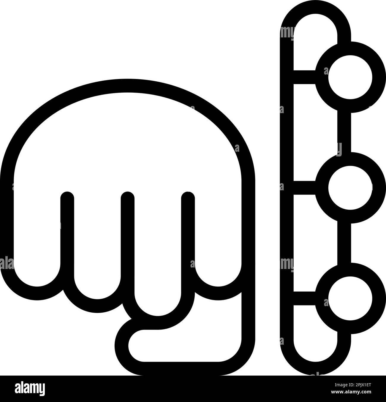 Umrissvektor des Boxen-Power-Symbols. Fight Club. Champion-Ring Stock Vektor