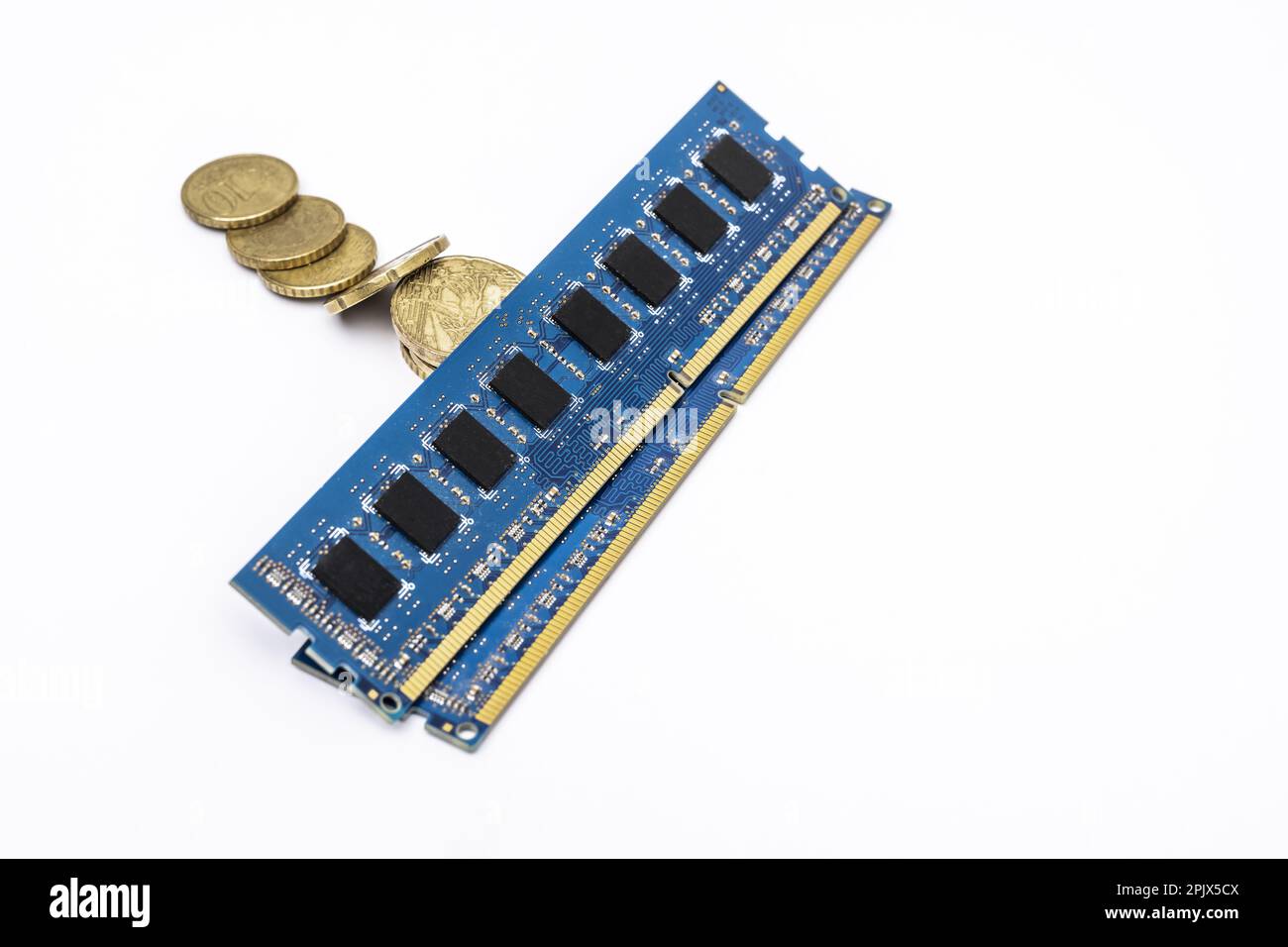 Es ist der Kurzzeitspeicher des Computers. Seine Hauptfunktion besteht darin, die Informationen zu speichern, die Sie in jeder der geöffneten Anwendungen auf dem Rechner haben Stockfoto