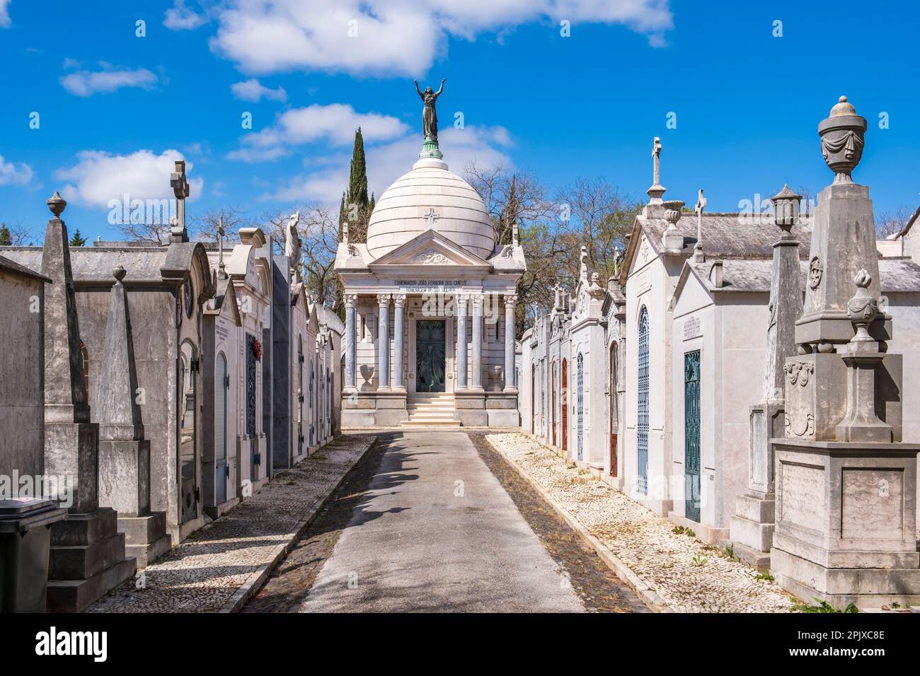 Alto de Sao Joao Friedhof (Cemiterio do Alto de Sao Joao), Lissabon, Portugal Stockfoto