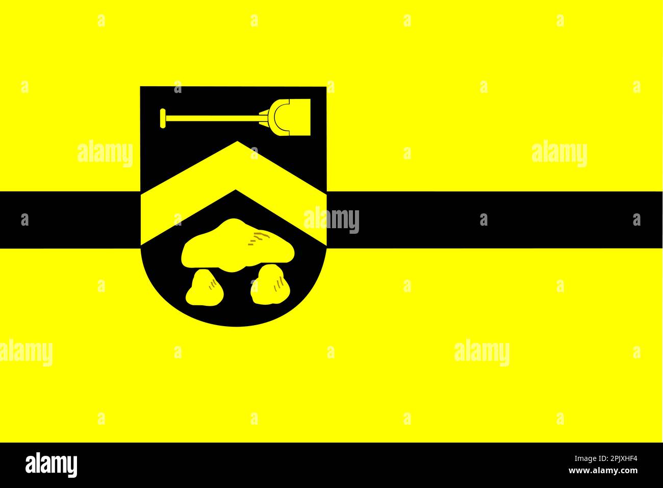 Flagge der Gemeinde Borger-Odoorn (Provinz Drenthe, Königreich der Niederlande, Holland) Borger Odoorn, Stock Vektor
