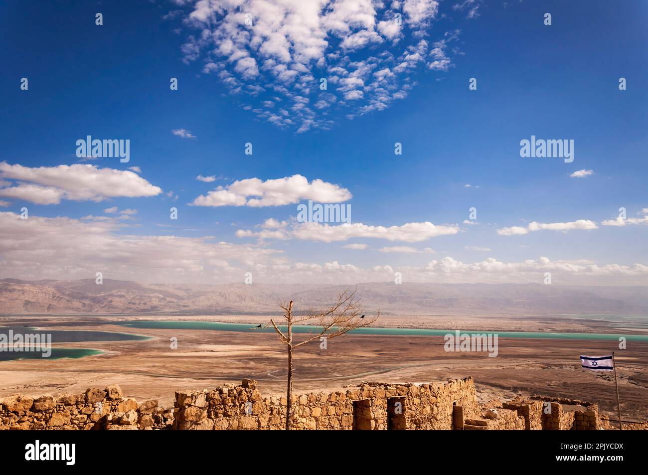 Blick von Massada nach Jordanien, Israel Stockfoto