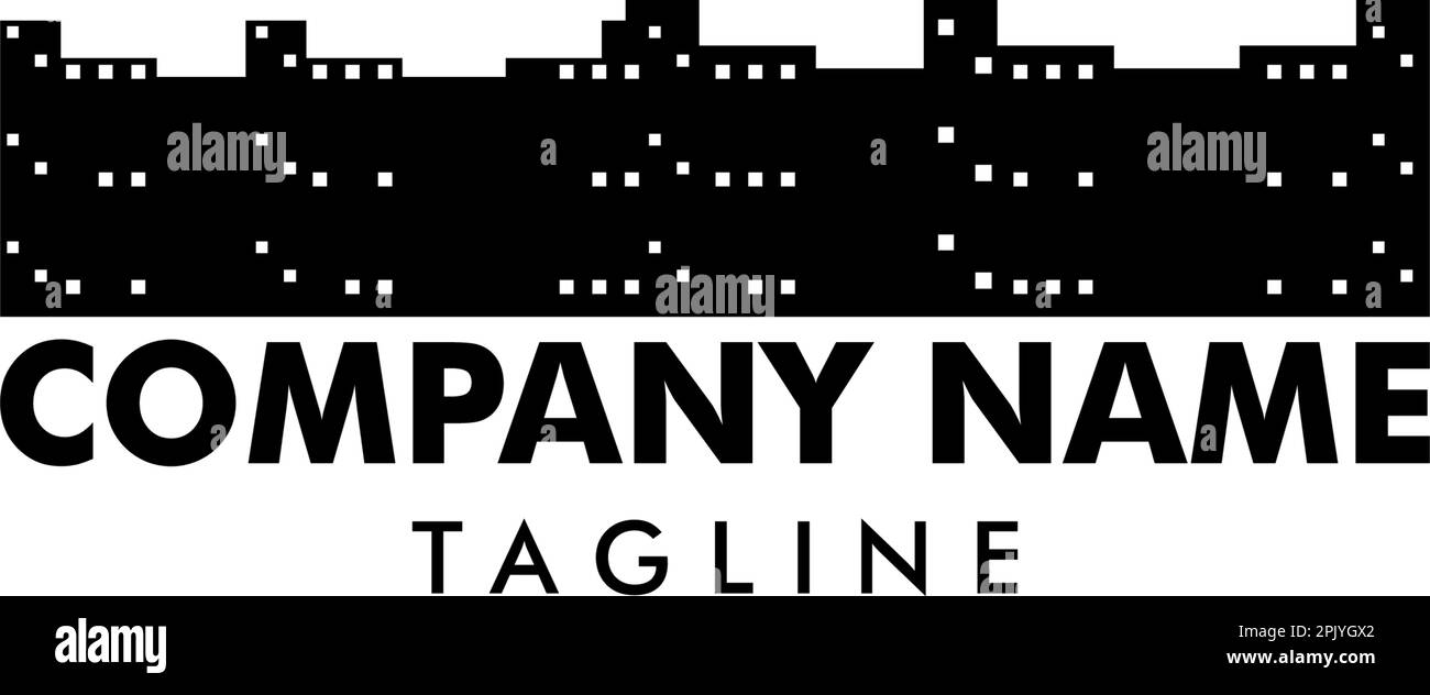 Design Der Logo-Vorlage Für Die Stadt Stock Vektor