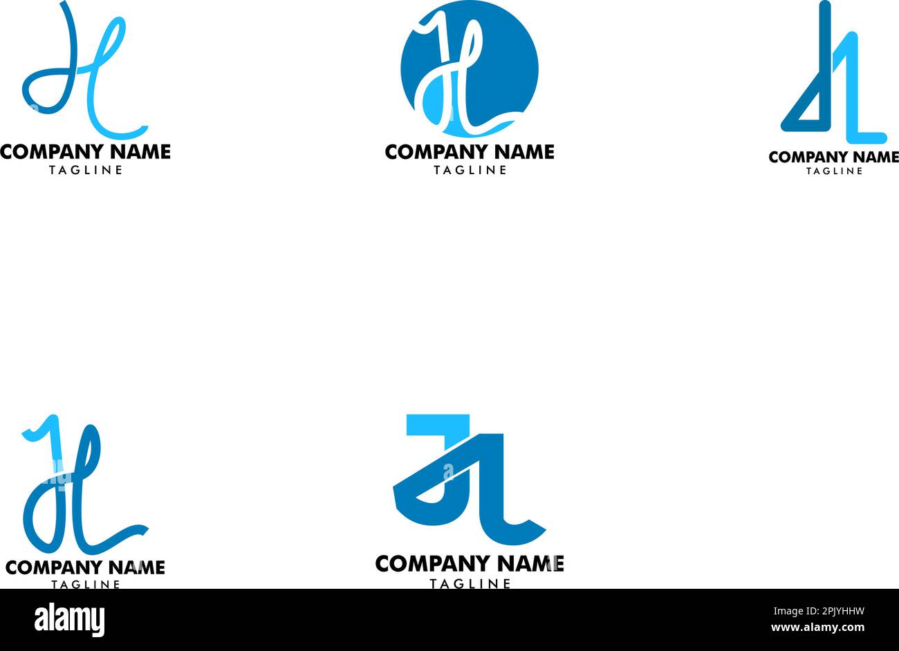 Satz mit anfänglichem Design für die JL-Logovorlage im Letter-Format Stock Vektor