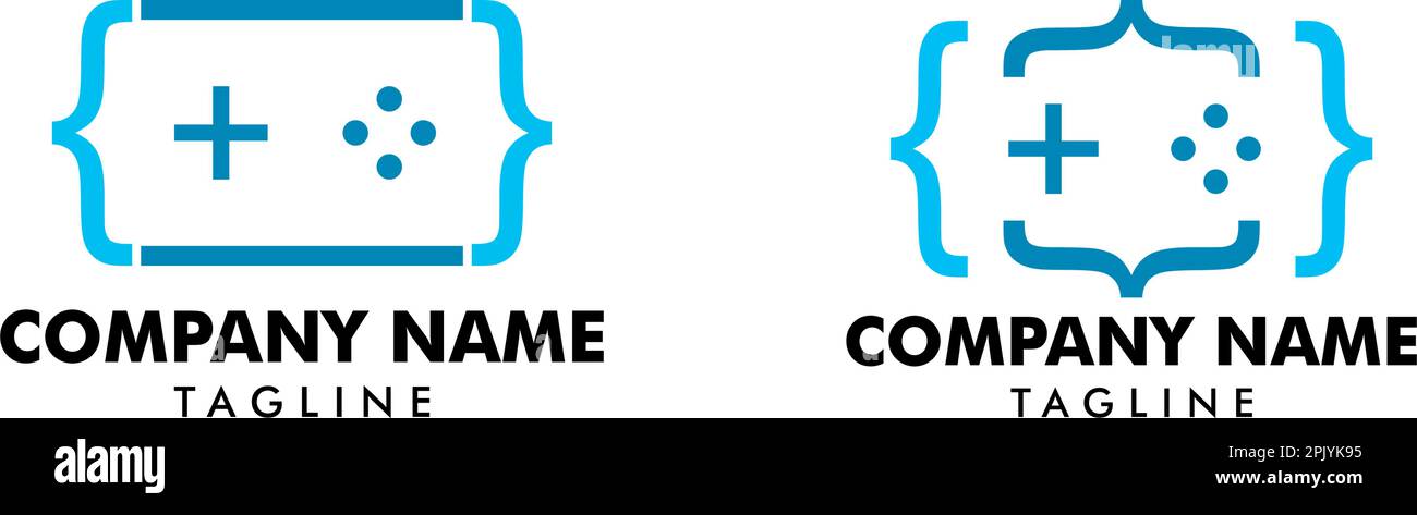 Design der Logo-Vorlage für den Spielcode Stock Vektor