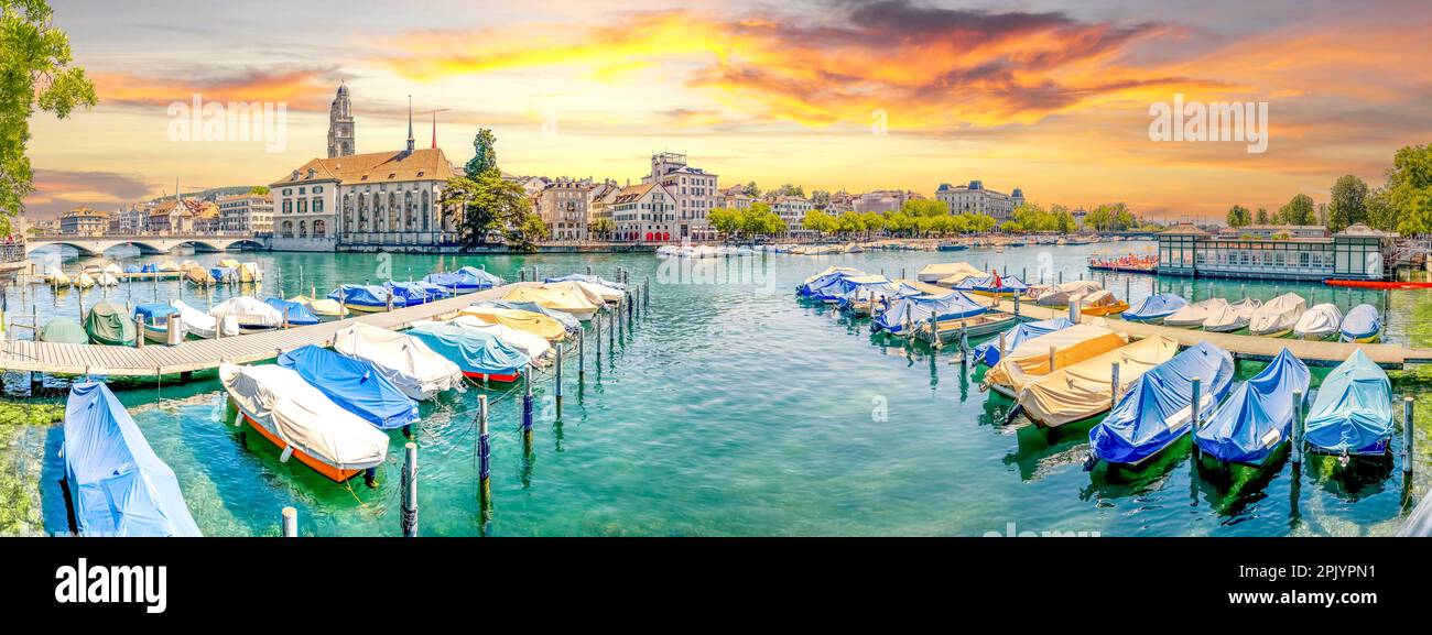 Altstadt von Zürich, Schweiz Stockfoto