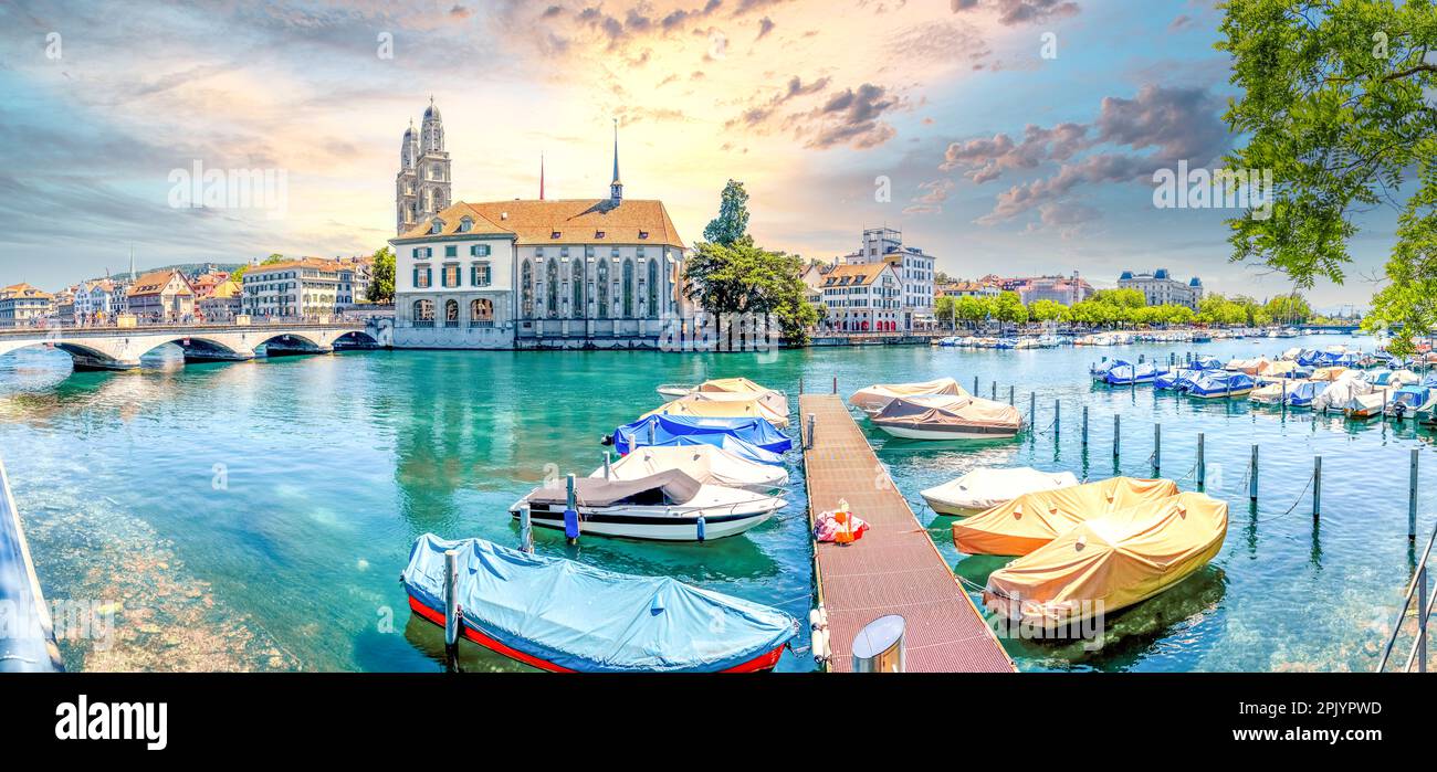 Altstadt von Zürich, Schweiz Stockfoto
