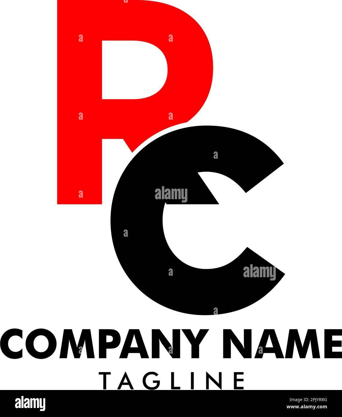 Ursprüngliches Design der Letter RC-Logo-Vorlage Stock Vektor