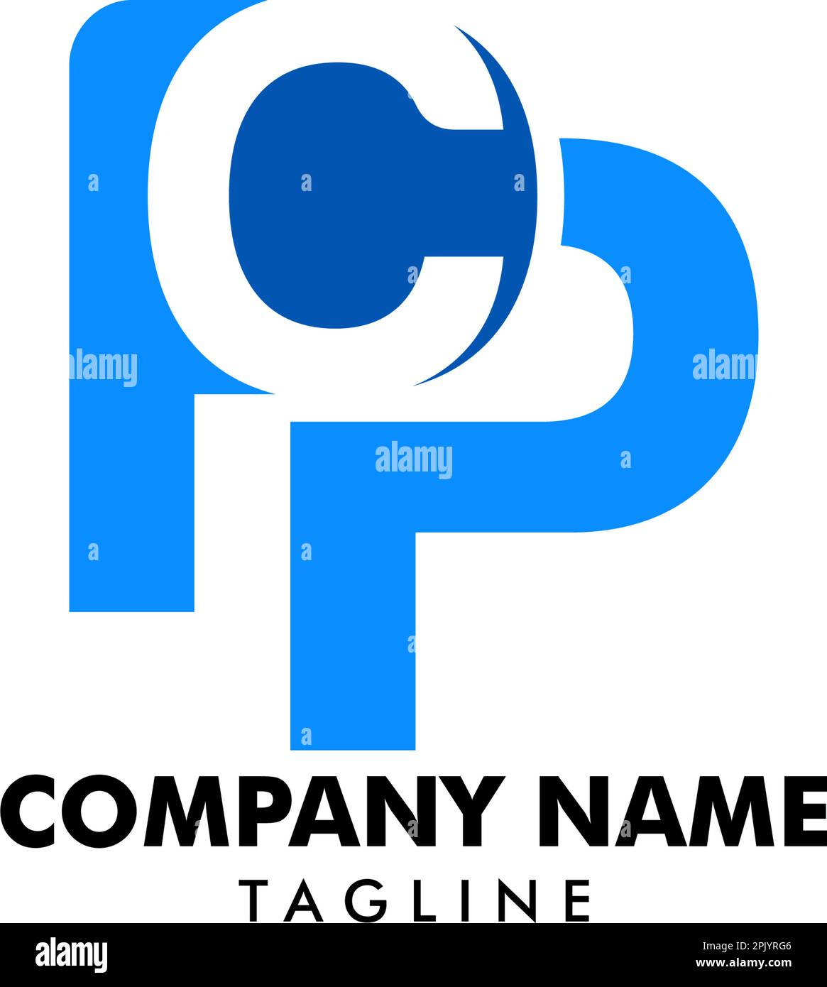 Design der ersten PCP-Logovorlage Stock Vektor