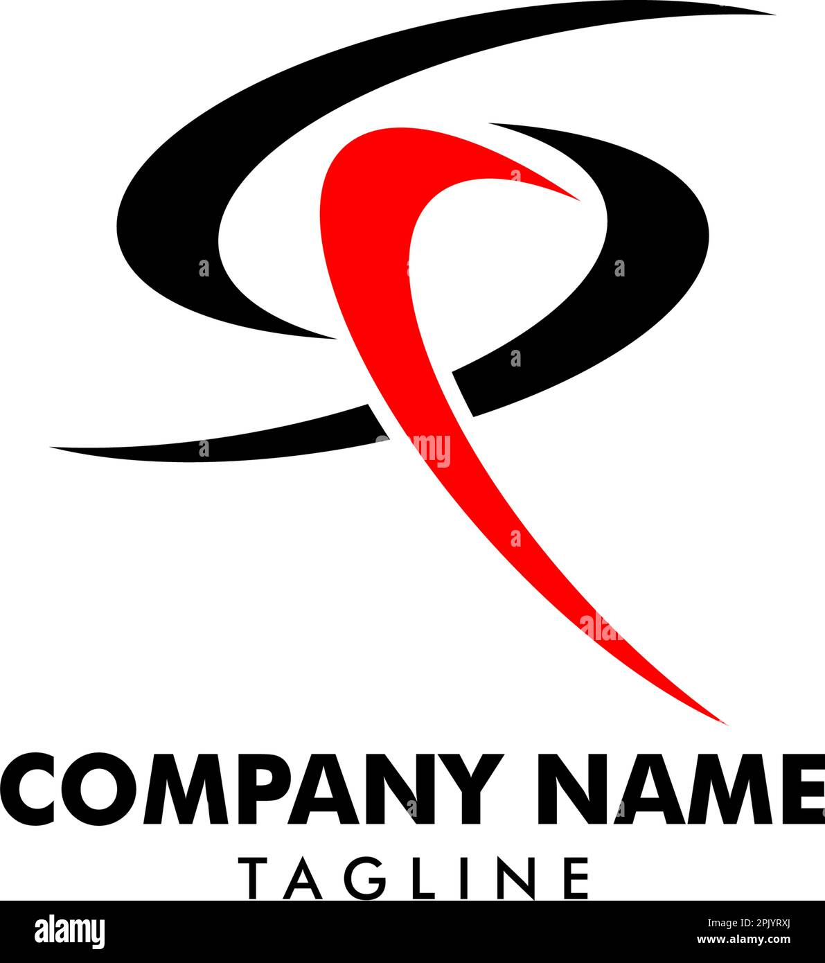 Entwurf der PS-Logo-Vorlage für den ersten Brief Stock Vektor