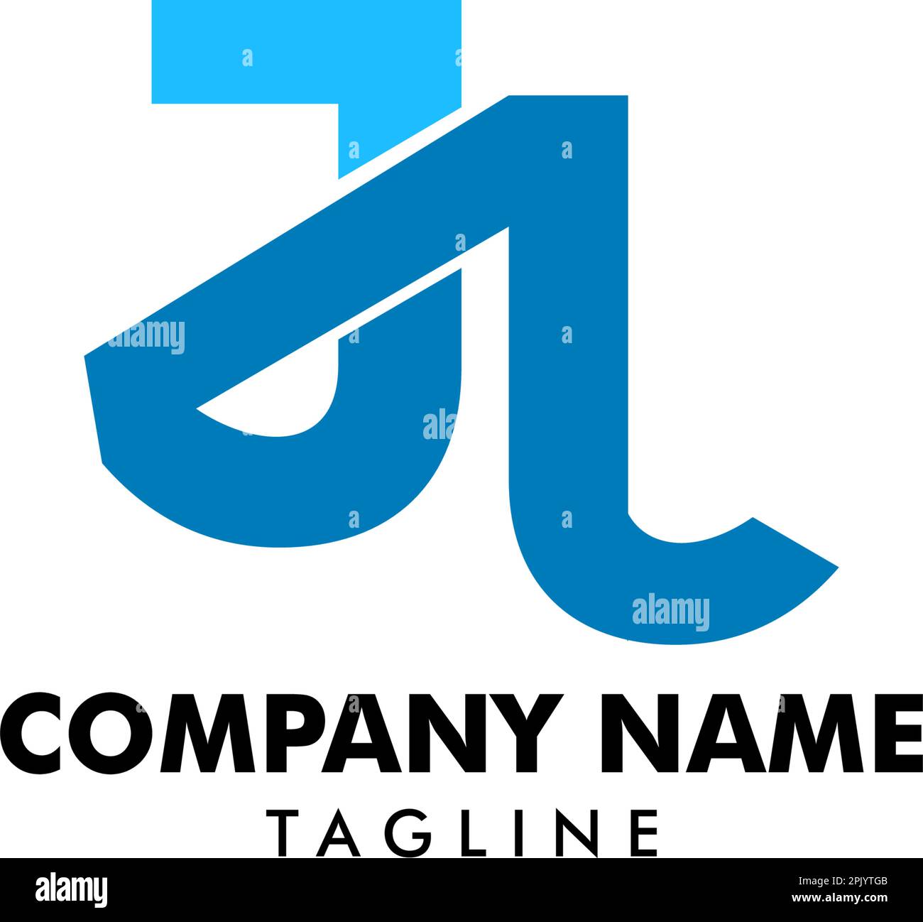 Design der ersten JL-Logovorlage für Buchstaben Stock Vektor