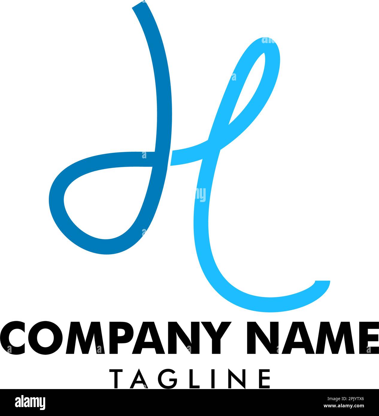 Design der ersten JL-Logovorlage für Buchstaben Stock Vektor