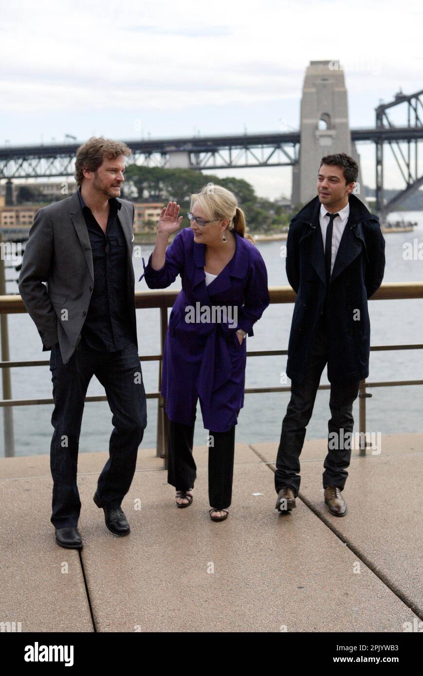 Meryl Streep, Colin Firth und Dominic Cooper veranstalten eine ...