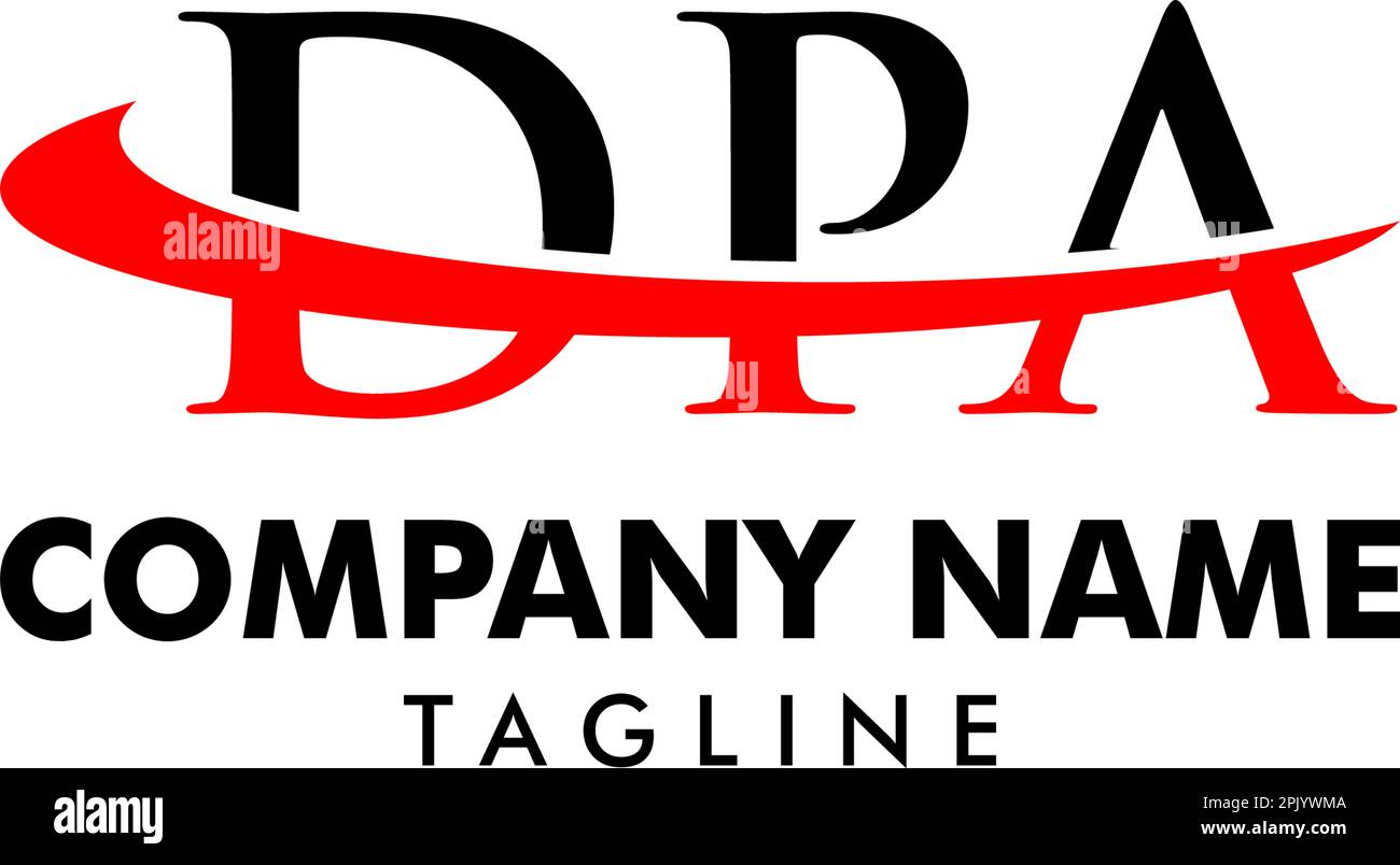 Entwurf der DPA-Logovorlage für Anfangsbuchstaben Stock Vektor