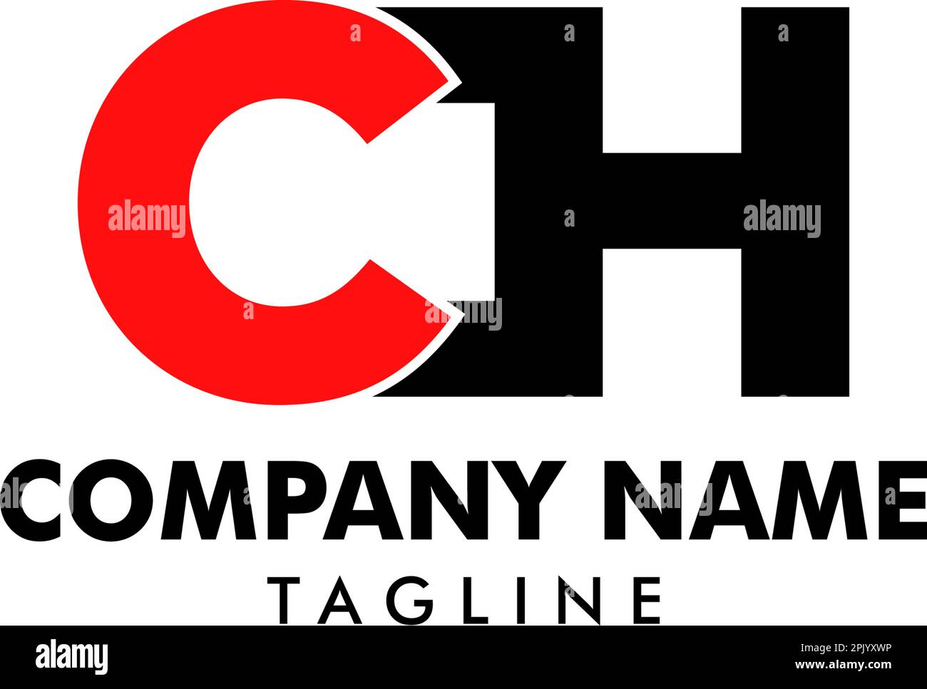 Anfangsbuchstabe CH Logo Design Vector Stock Vektor