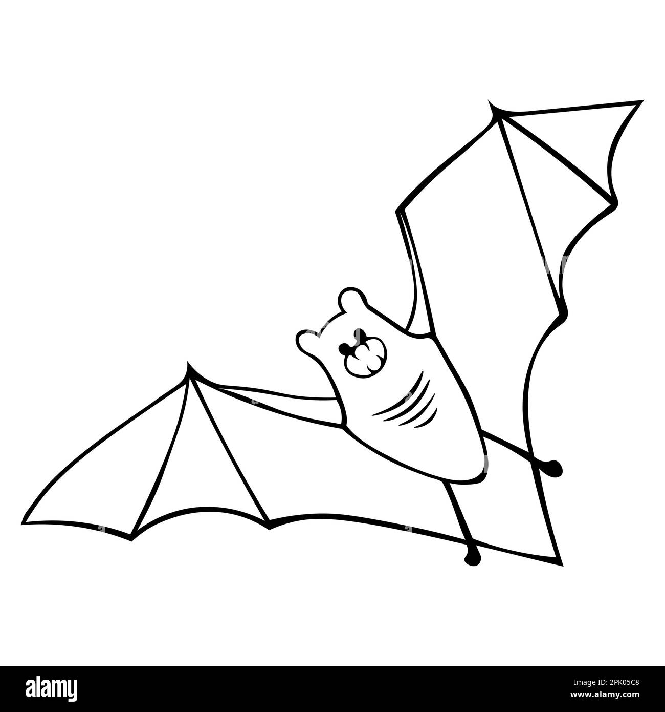 Handgezeichnete Fledermausvektordarstellung für Walpurgis-Nacht, Halloween Stock Vektor