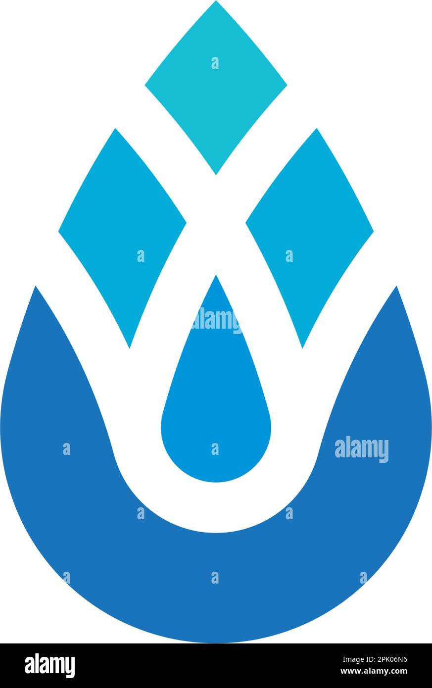 Logo „Drop Fresh Spring“-Mineralwasser-Vektordesign Stock Vektor