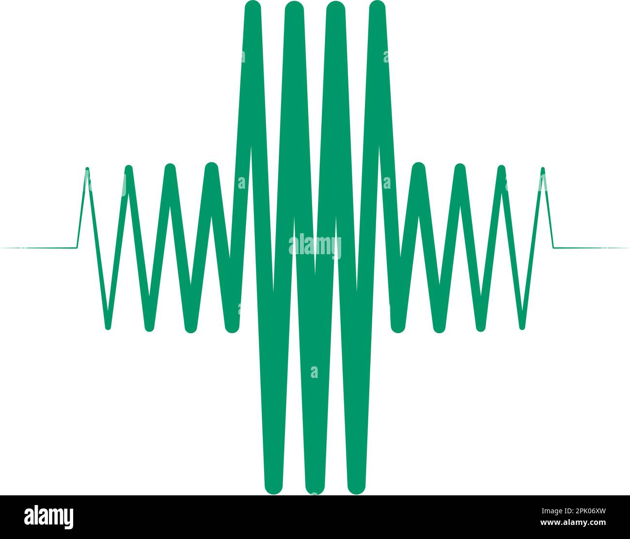 Medizinisches Cross-Wave-Herzpuls-Logo Stock Vektor