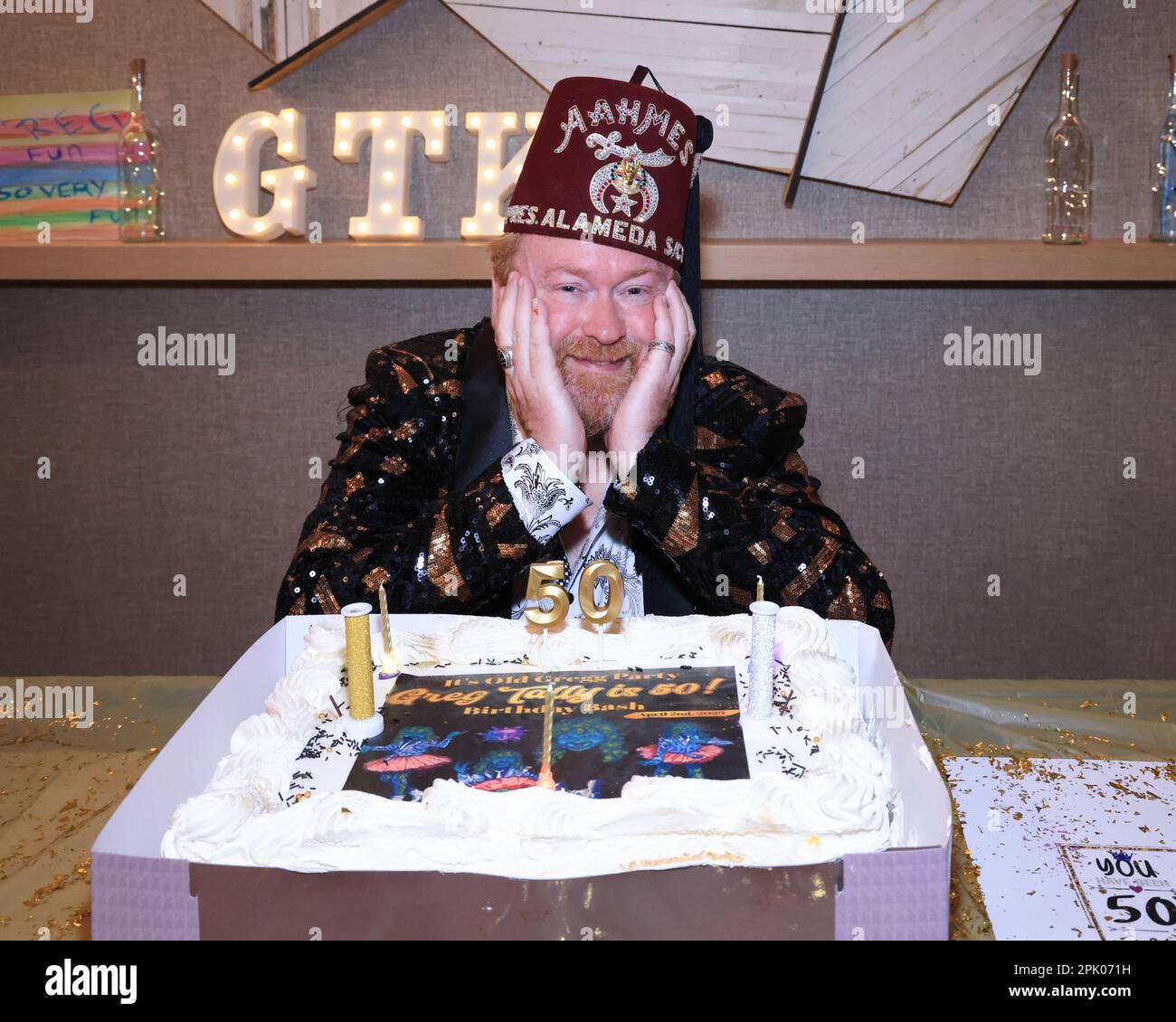 Los Angeles, Kalifornien, USA. 2. April 2023. Greg Tally vor seinem ...