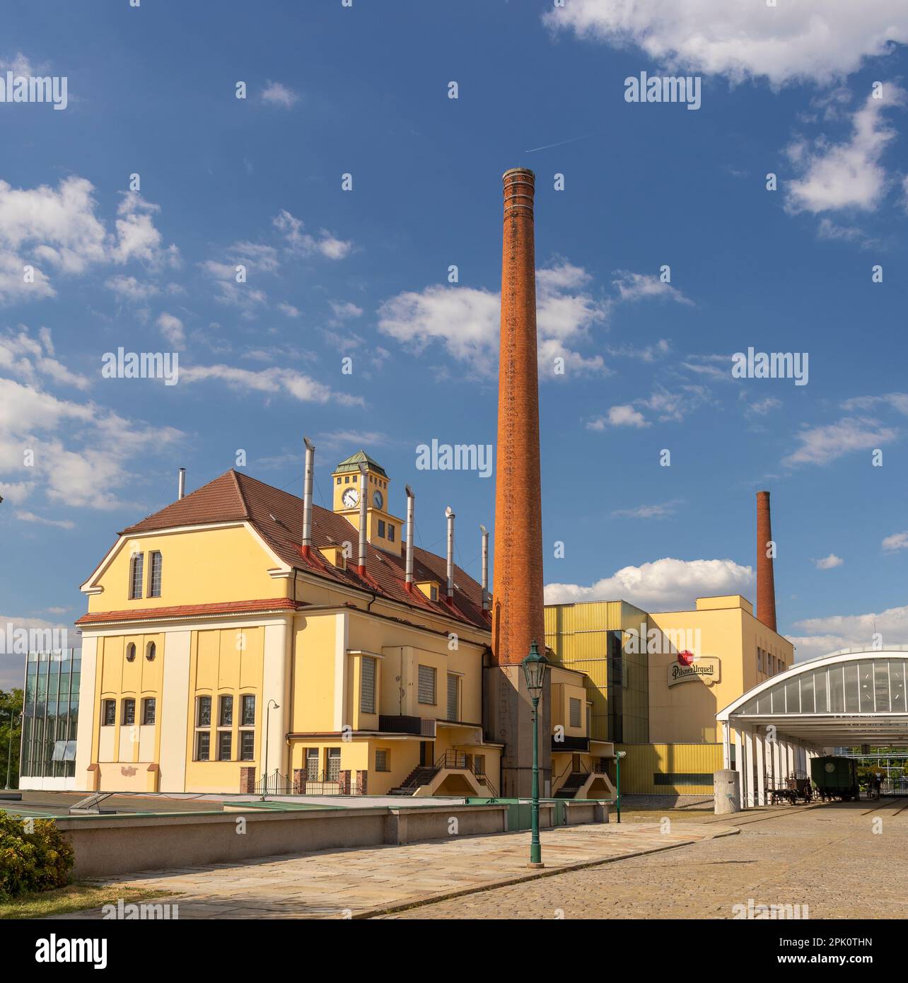 PILSEN, TSCHECHISCHE REPUBLIK, EUROPA - Pilsner Urquell Brauerei. Stockfoto