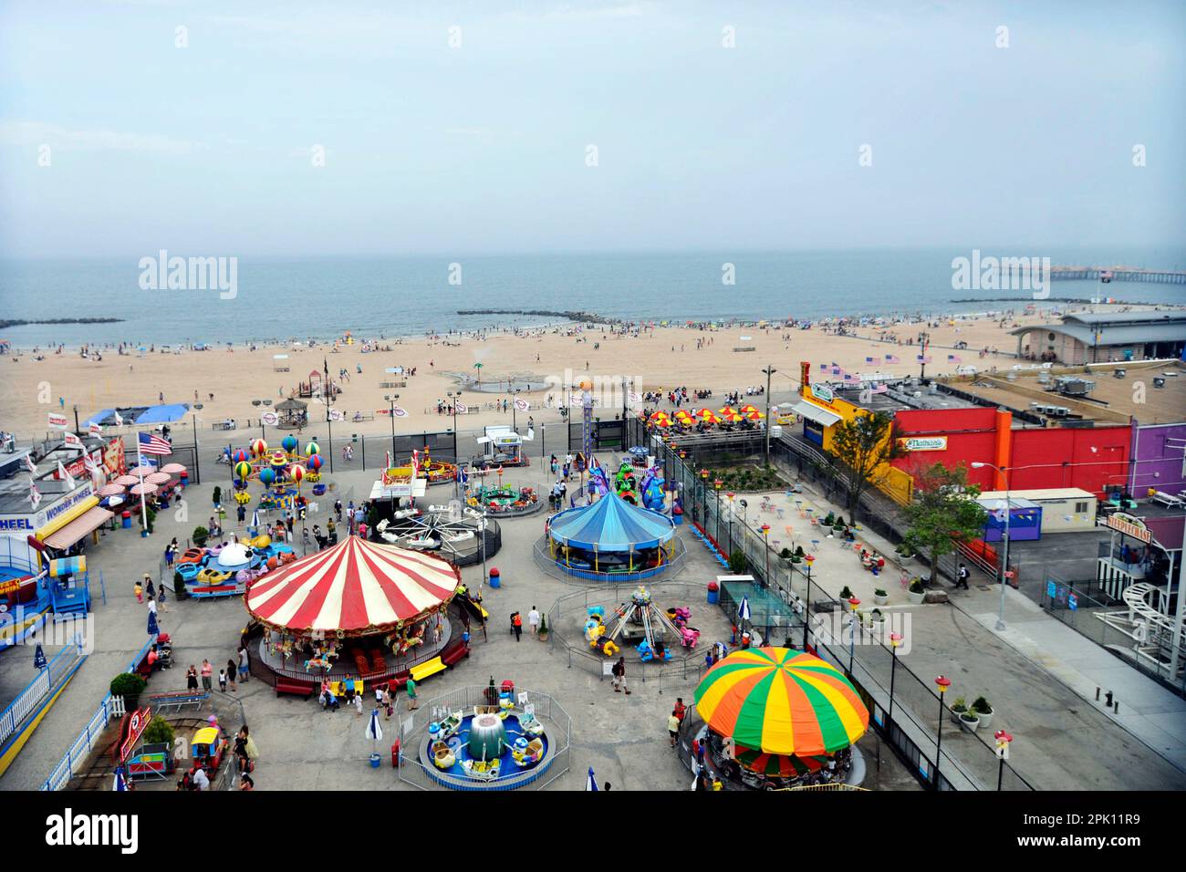 Deno's Wonder Wheel Amusement Park in Coney Island, Brooklyn, New York, USA. Stockfoto