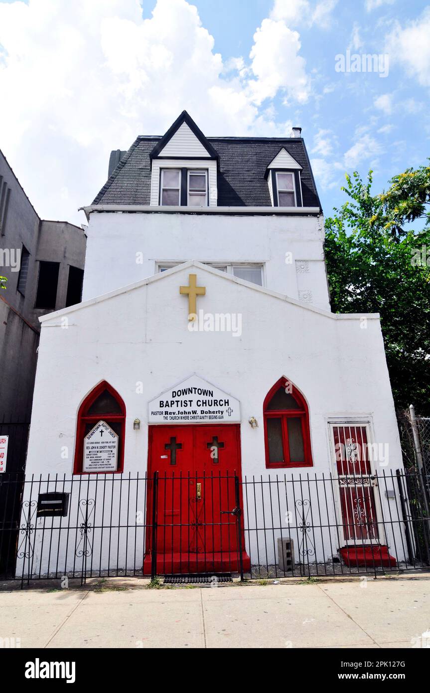 Baptistenkirche in Harlem, New York. Stockfoto