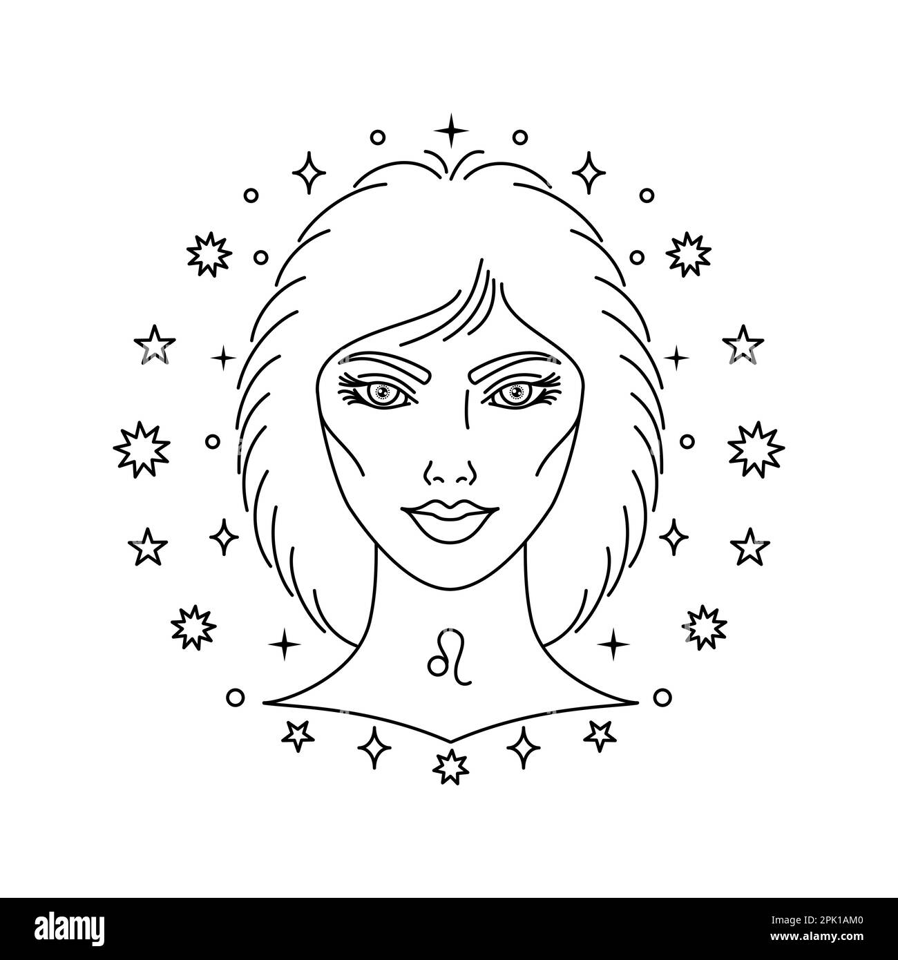 Zodiac-Zeichen des Löwen Stock Vektor