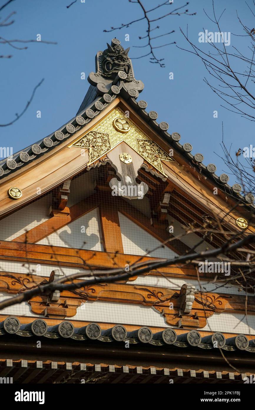 Tokio, Japan 9. März 2023 Details des ZojojiTempels ist ein