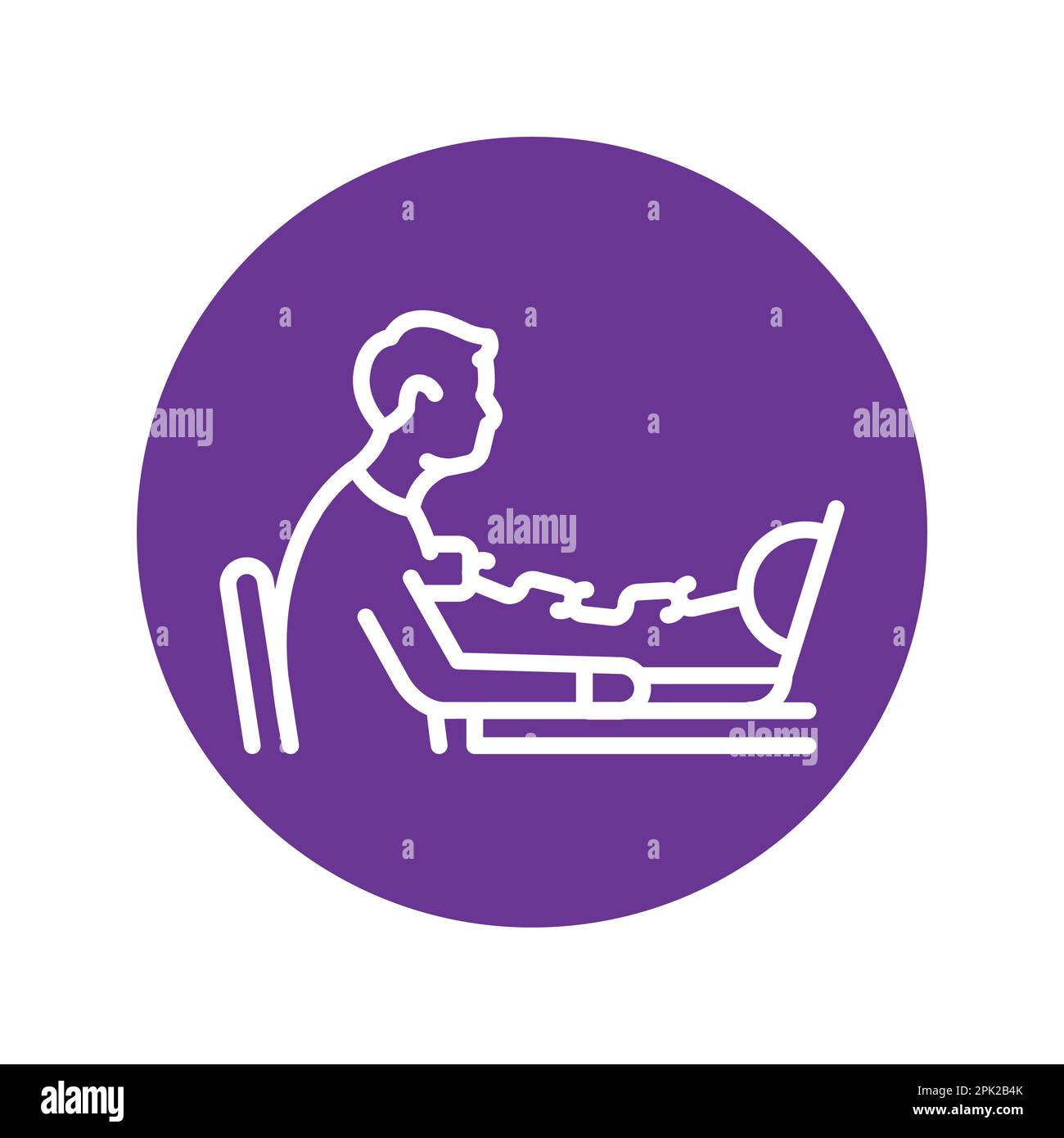 Symbol für die Farbzeile der Computerabhängigkeit. Piktogramm für Webseite. Stock Vektor