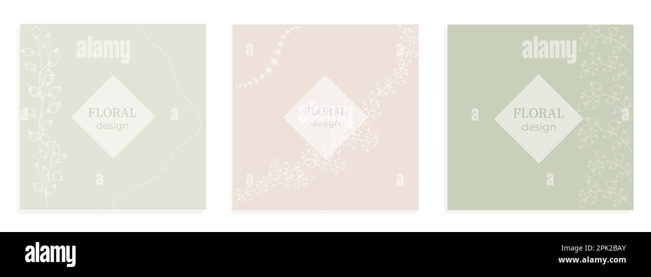 Eleganter Rahmen, Hintergrund, Blumenkranz, handgezeichnetes Monogramm mit handgezeichneten Wildkräutern und Blumen. Einzigartige botanische Illustrationen für Einladungen Stock Vektor