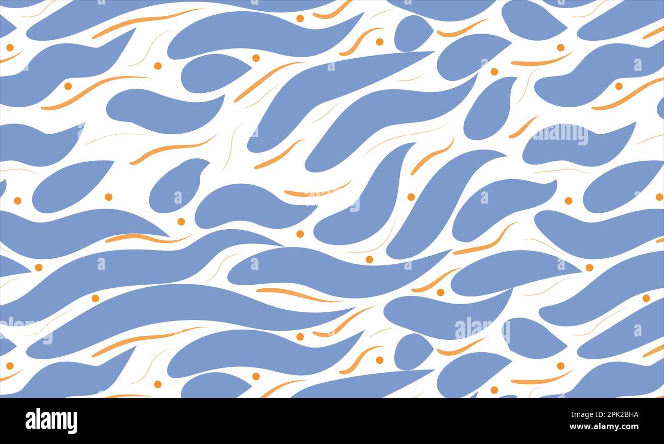 Modernes nahtloses Muster, Fisch nahtloses Muster, Bio Medical nahtloses Muster, Textil nahtloses Muster Stock Vektor