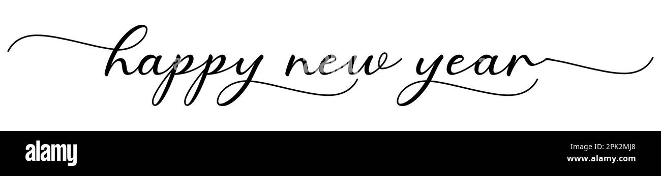 Frohes neues Jahr - Schriftvektor isoliert auf weißem Hintergrund Stock Vektor
