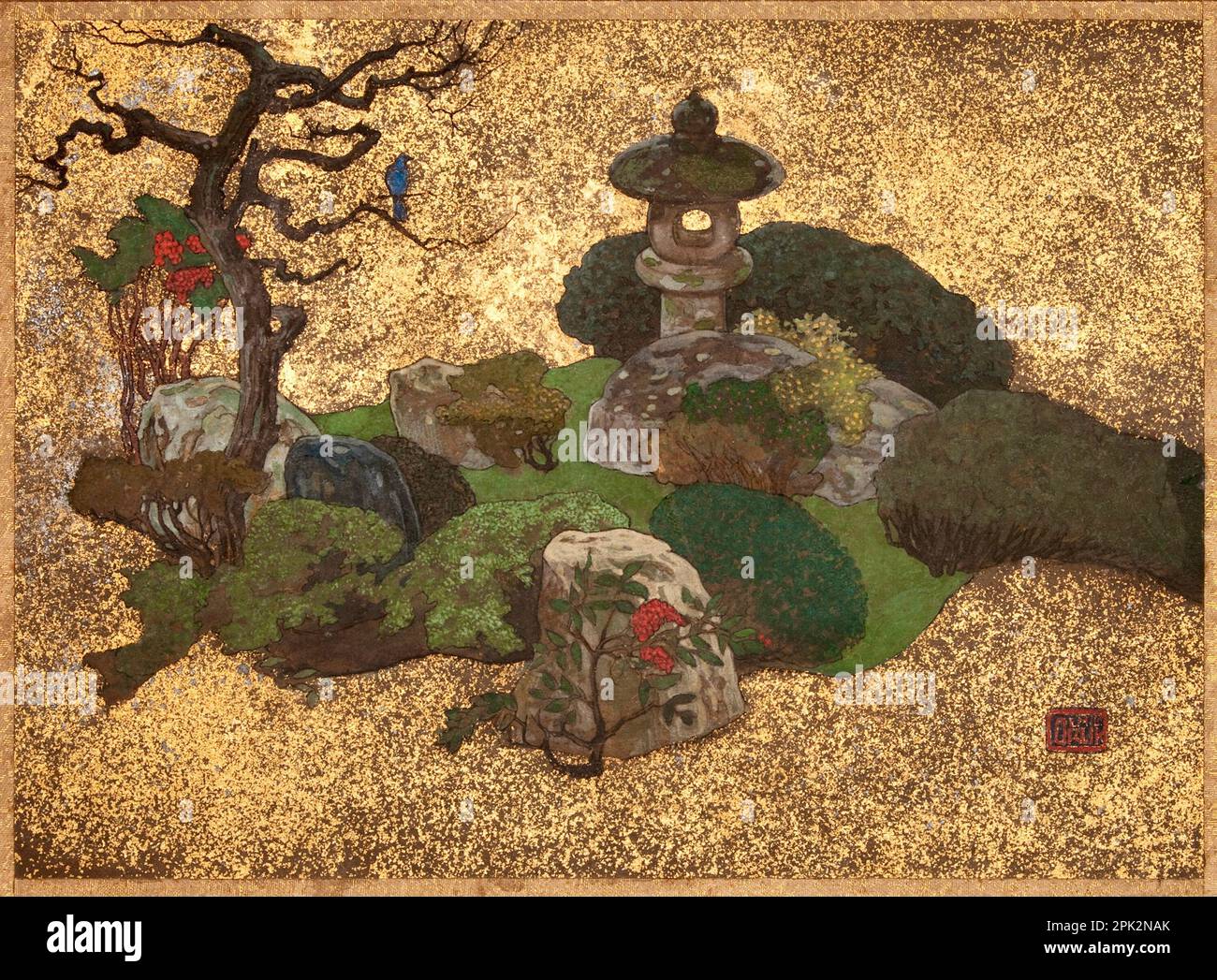 Emil Orlik - Japanischer Garten Stockfoto