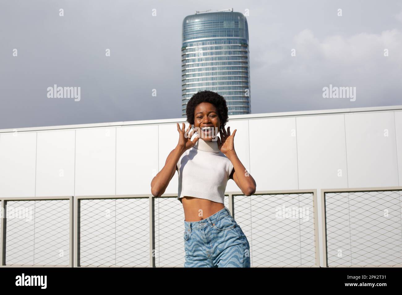 Afro-Girl-Mode Stockfoto