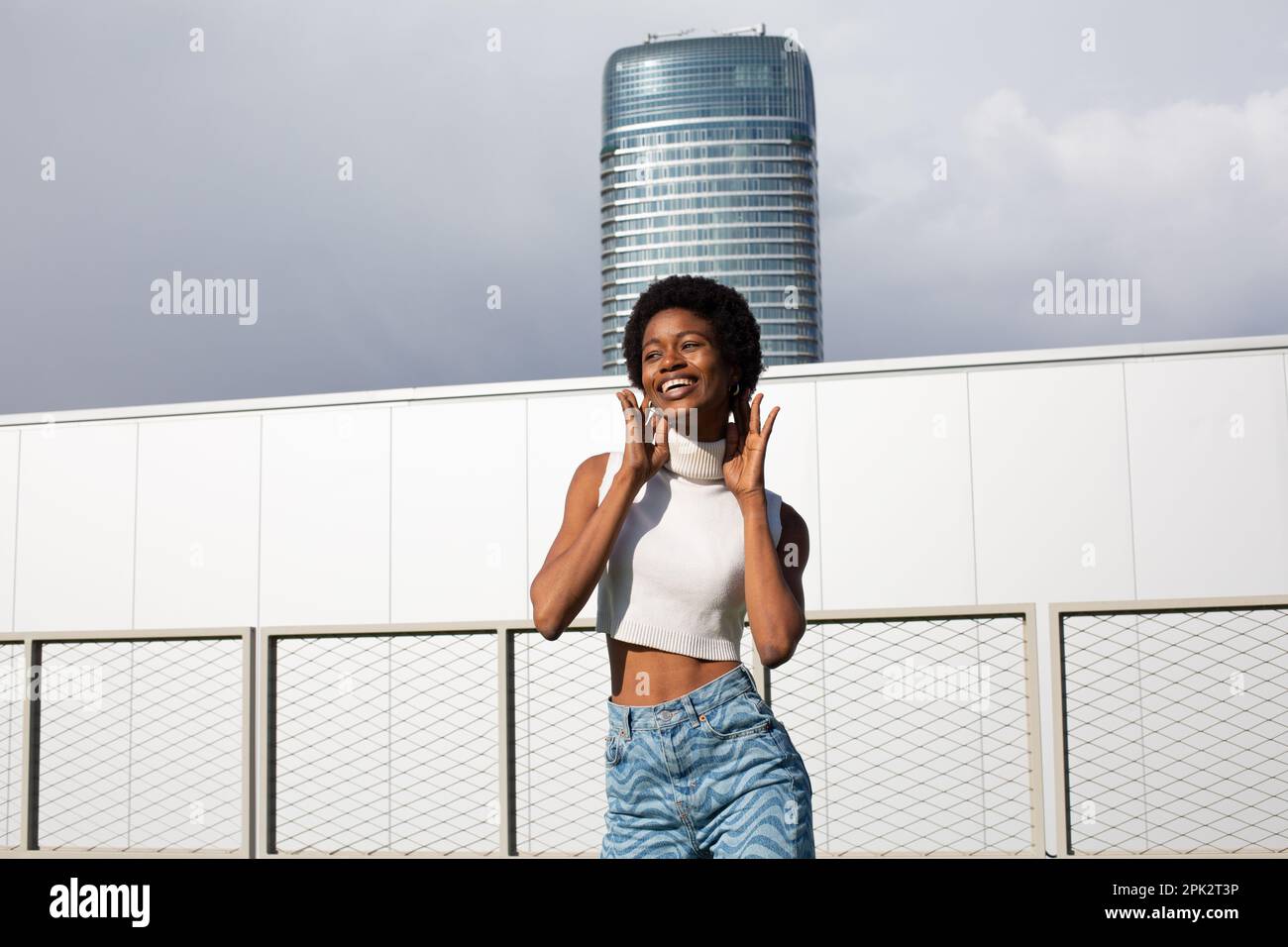 Afro-Girl-Mode Stockfoto