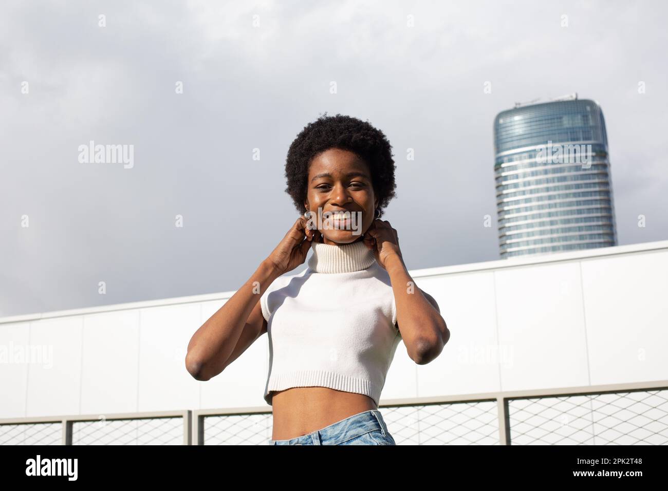 Afro-Girl-Mode Stockfoto