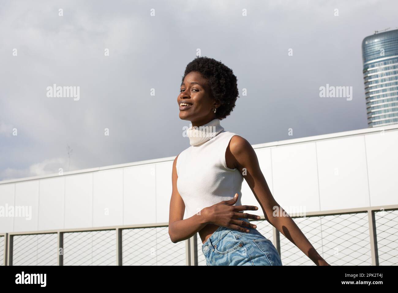 Afro-Girl-Mode Stockfoto